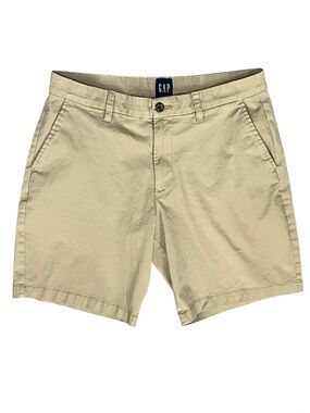 GAP Flat Front Khaki Shorts with Pockets Size 32